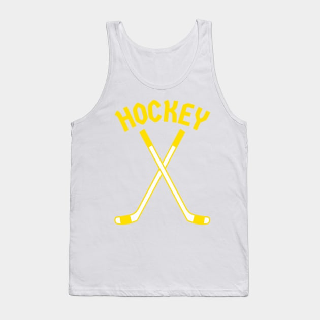 HOCKEY CROSSED STICKS LOGO Tank Top by HOCKEYBUBBLE